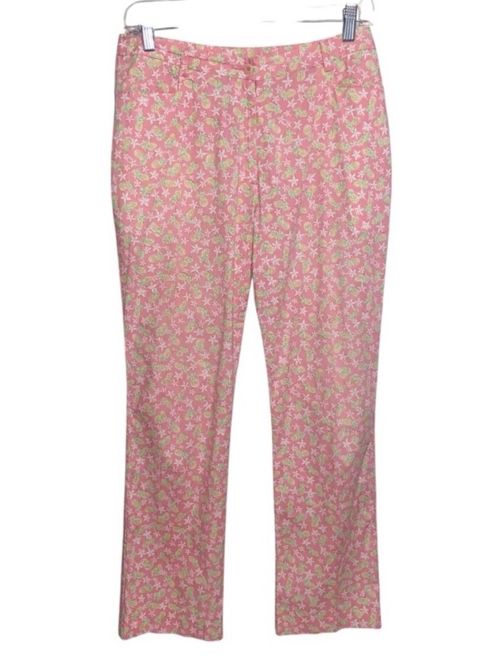 Vintage Lilly Pulitzer Pants Womens Size 8 Pineapple Floral Print Resort wear.
